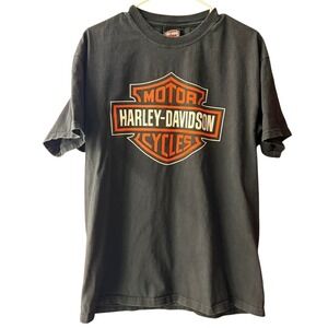 Harley Davidson Motorcycles HDMC Men's Black L T-Shirt Tampa Bike Week Old‎ Logo